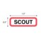 Nevs Position Labels - Scout 1/2" x 1-1/2" White w/Red & Black XP-630 - alternate 2